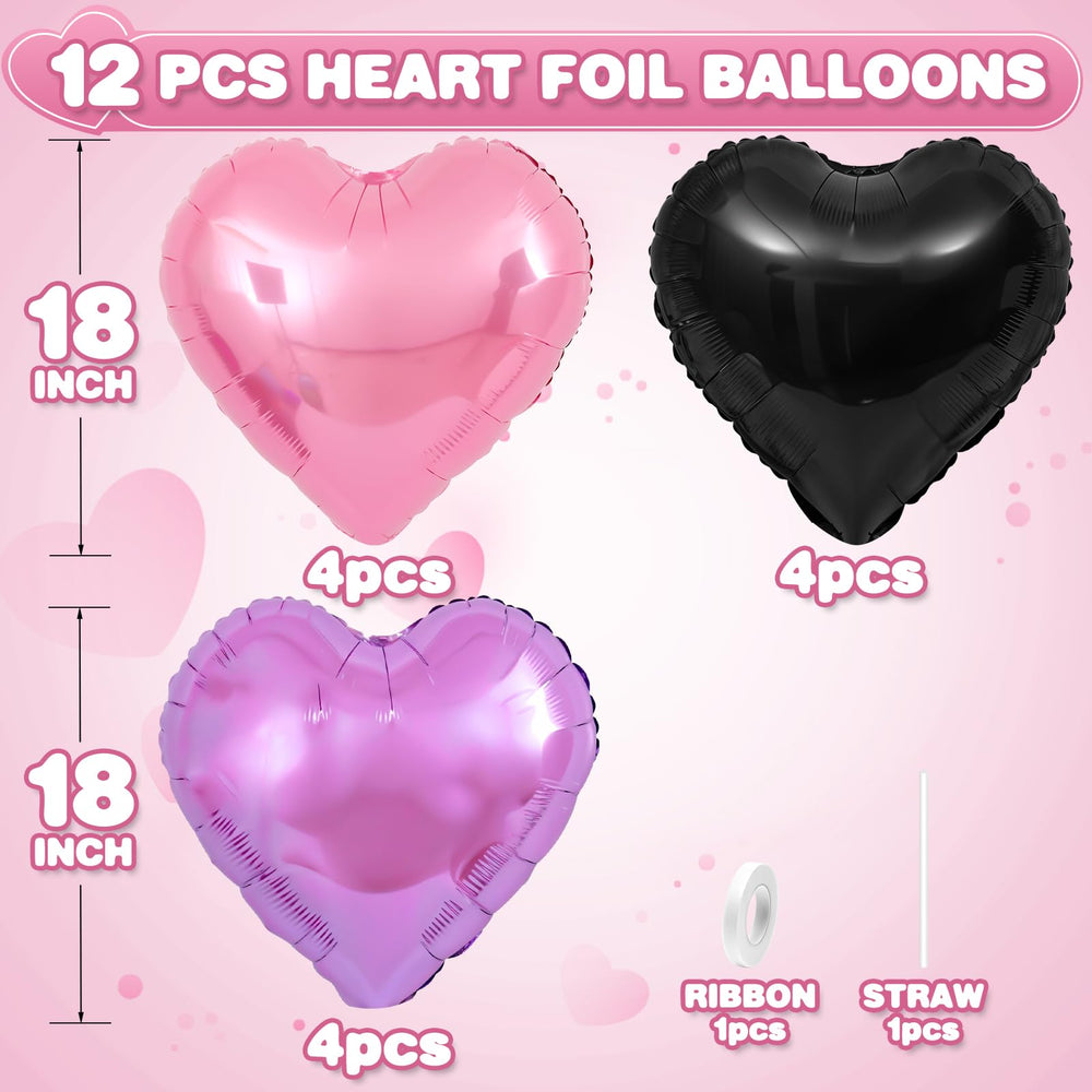 Adorely purple heart foil balloon adds romantic color to celebrations