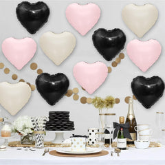Adorely quad-color heart balloons for versatile party decor and photo ops