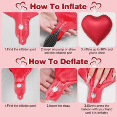 Adorely red and cream heart balloons brighten romantic event themes