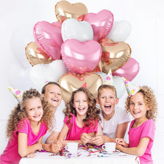 Adorely rose gold heart balloon 18in adds a shimmering touch to celebrations