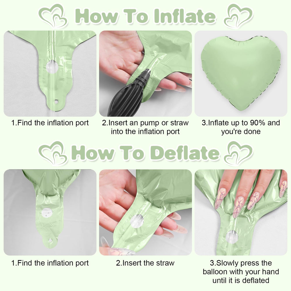 Adorely sage green balloons used as a chic photo backdrop