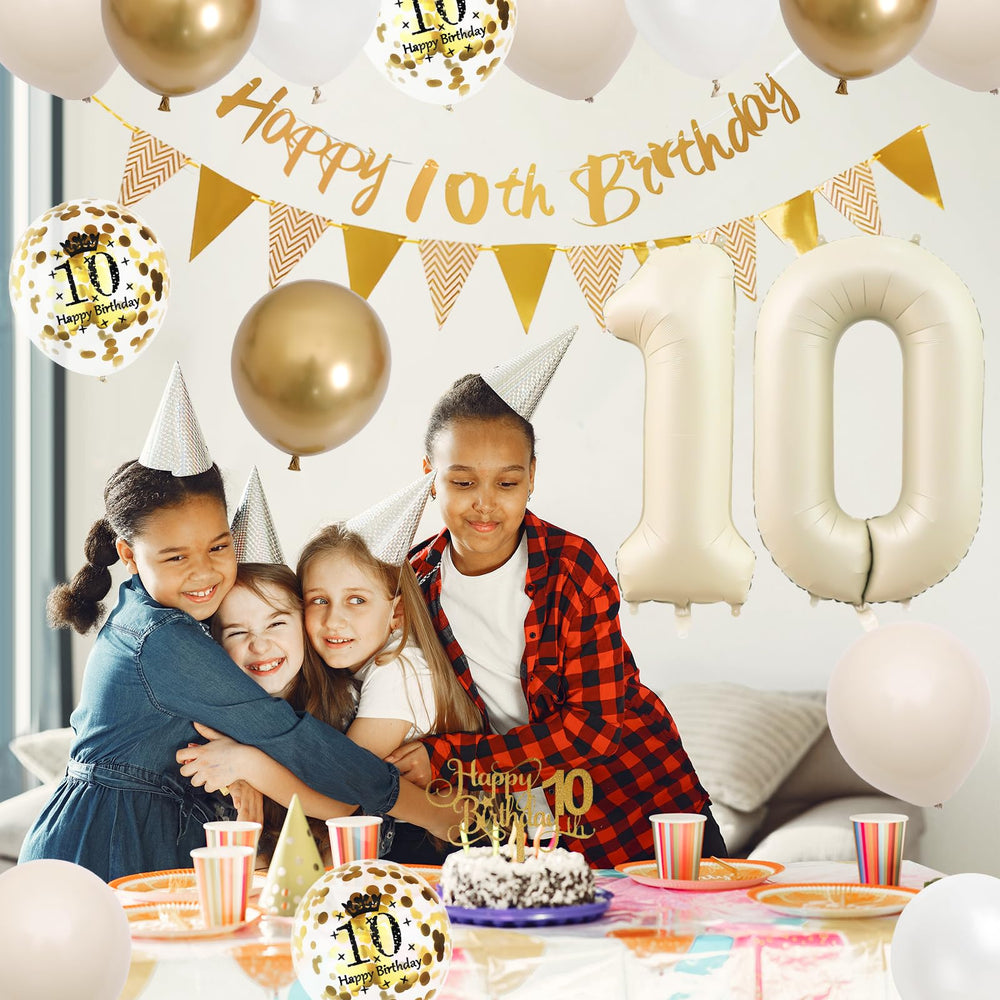 Adorely sand white balloons set for elegant party backdrop
