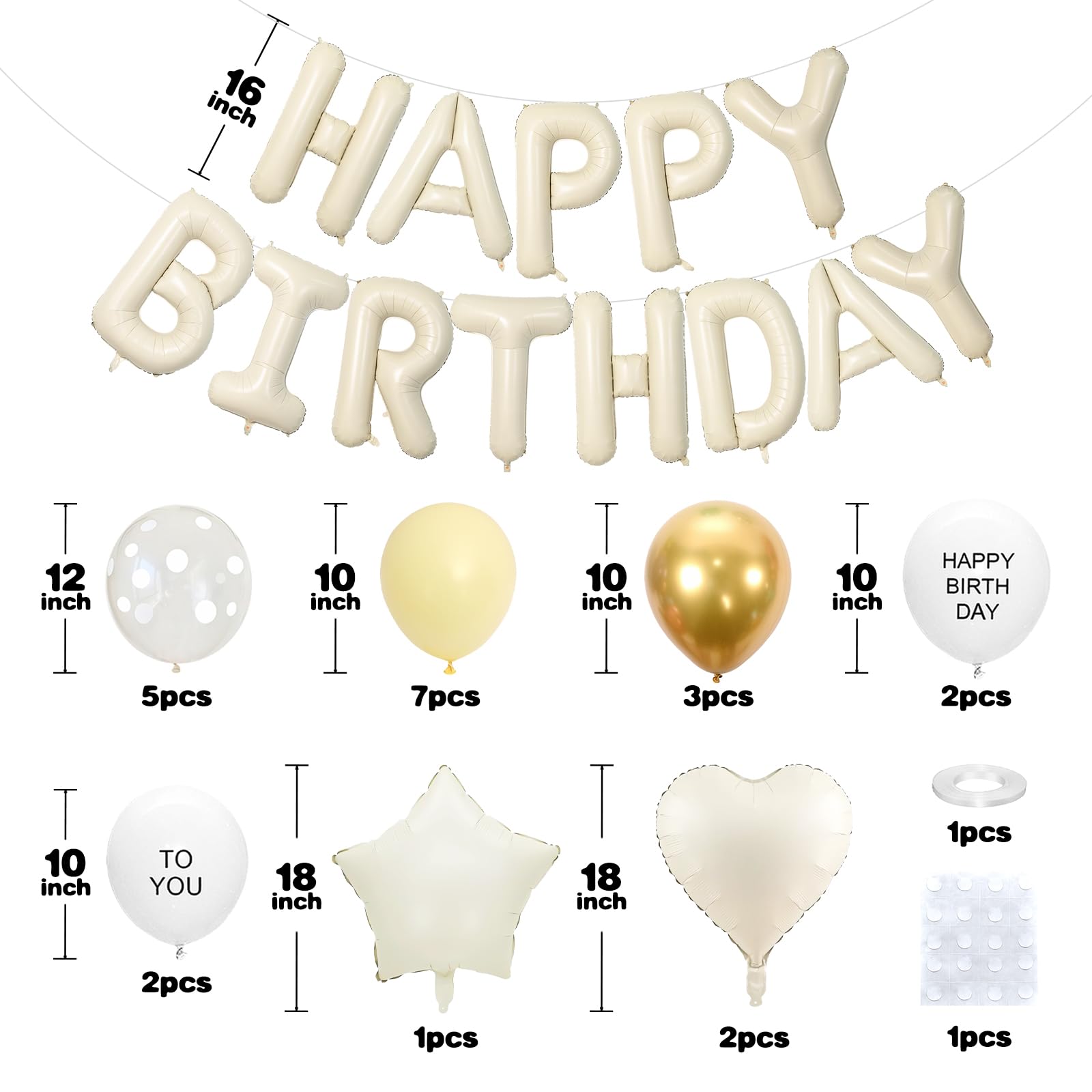 Adorely cream heart foil balloons provide elegant focal points for celebrations.