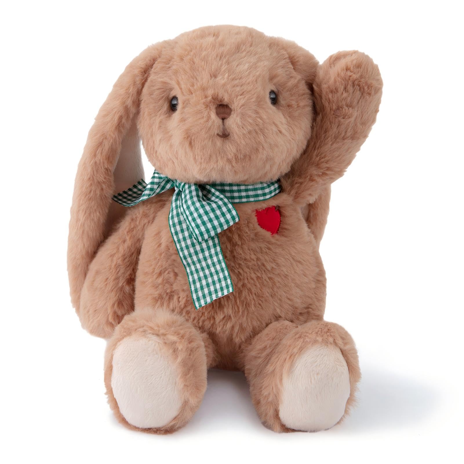 Adorlynetty brown rabbit plush close-up shows soft fur and safe design