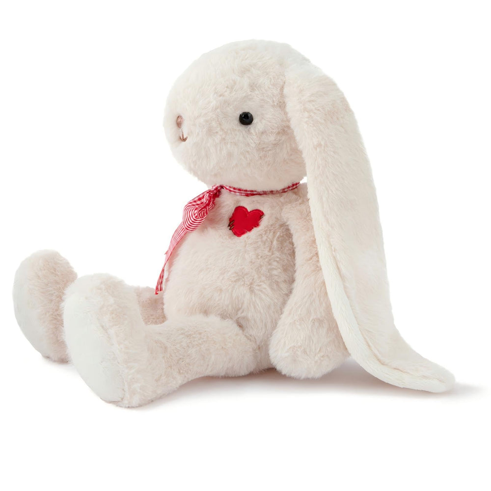 Adorlynetty bunny plush sits 6.6 inches tall, ideal as a desk companion