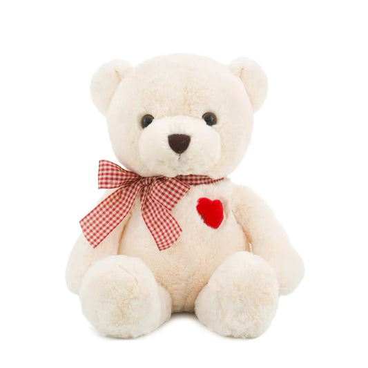 Adorlynetty 15-inch teddy bear with heart for cuddling and gifting.