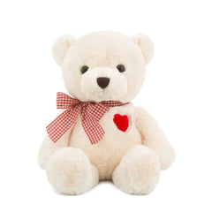 Adorlynetty 15-inch teddy bear with heart for cuddling and gifting.