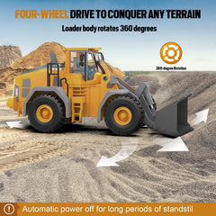 ADTHLIER bulldozer 4WD dual motors enables rugged terrain navigation and powerful moves.