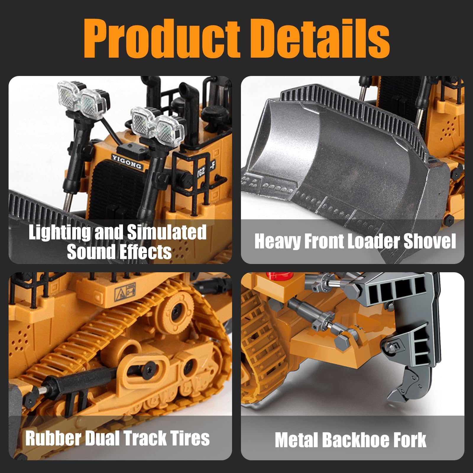 ADTHLIER outdoor terrain RC excavator handles sand and dirt with ease