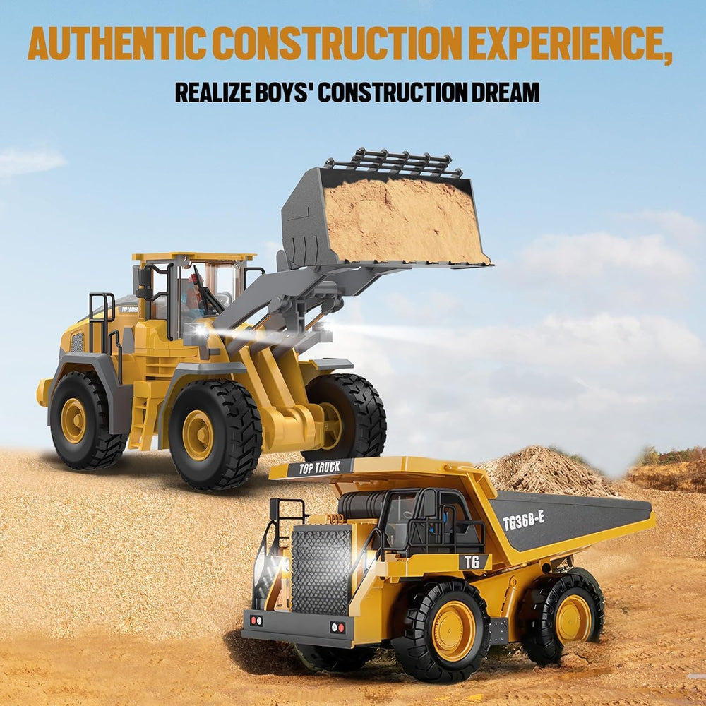 ADTHLIER remote control loader with alloy shovel highlights durable build and lifting action.