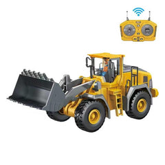 ADTHLIER remote control loader front view for realistic construction play and precise control.