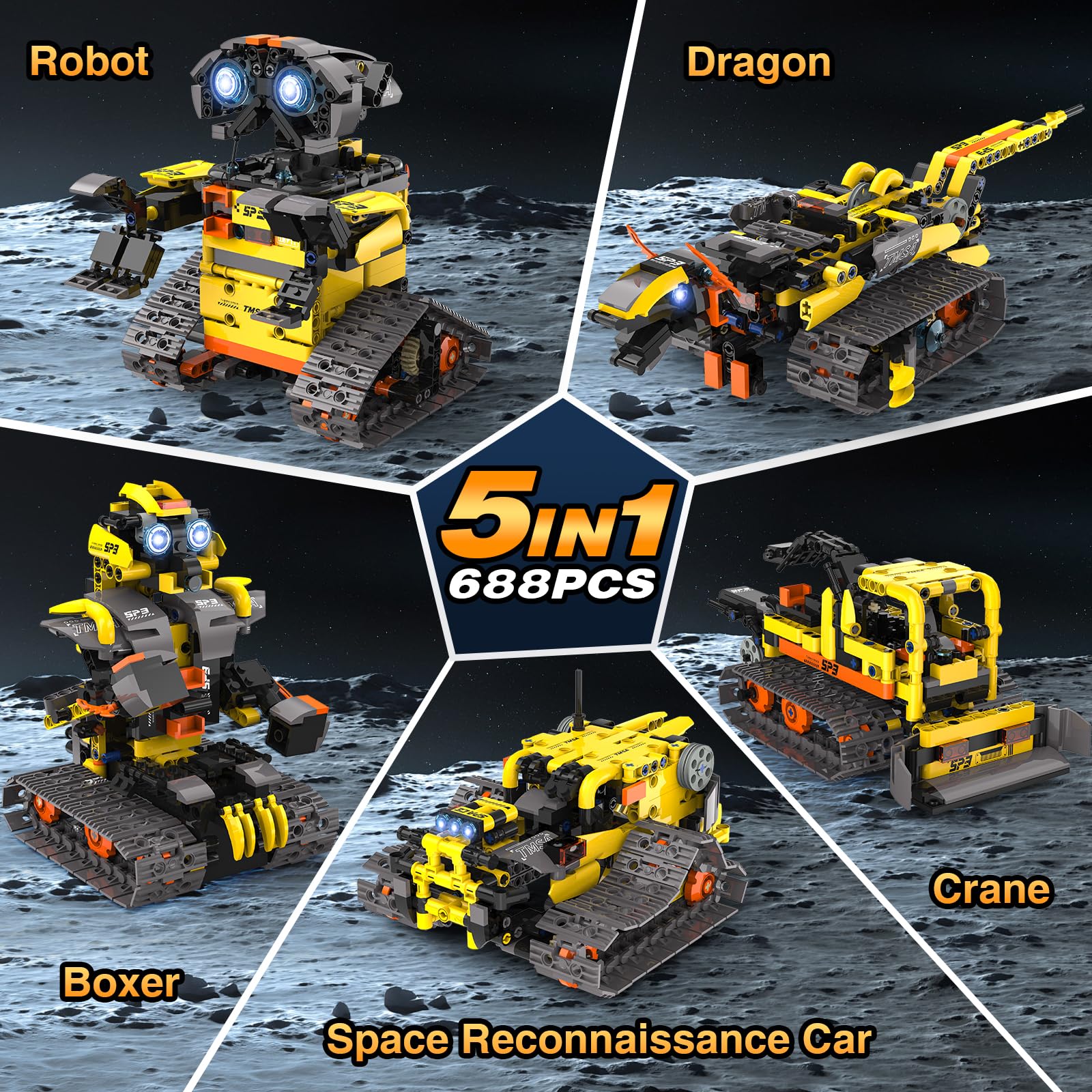 ADUSRIZ 5-in-1 Dragon robot design sparks creativity