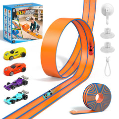 ADUSRIZ Flex Tracks 15ft assembly quick setup for indoor racing fun