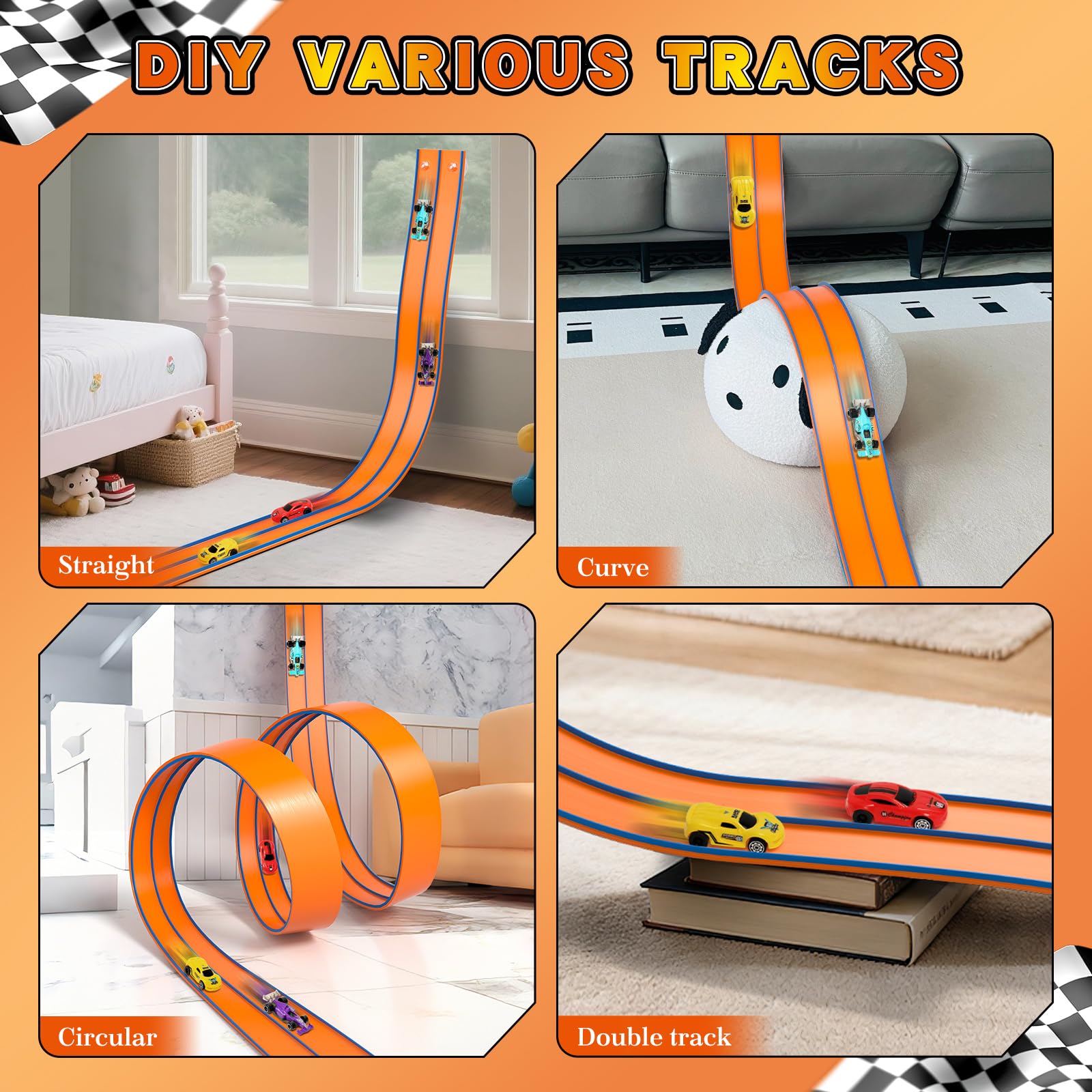 ADUSRIZ Flex Tracks bendable-path enables versatile layouts for creative racing