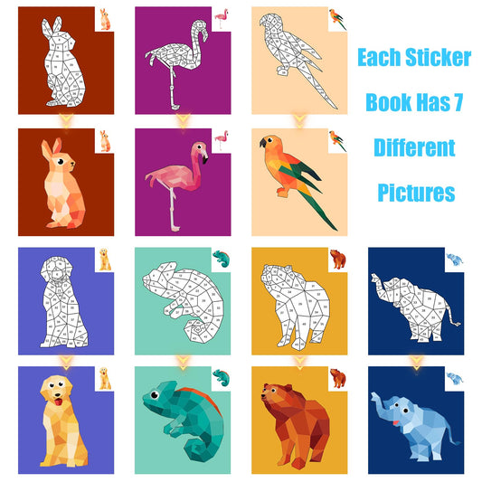 AEAHALY Sticker Book Sticker Placement: matching stickers boosts fine motor skills and focus.