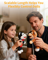 Aecsze puppet handles rubber grip offers comfortable, secure handling during play.