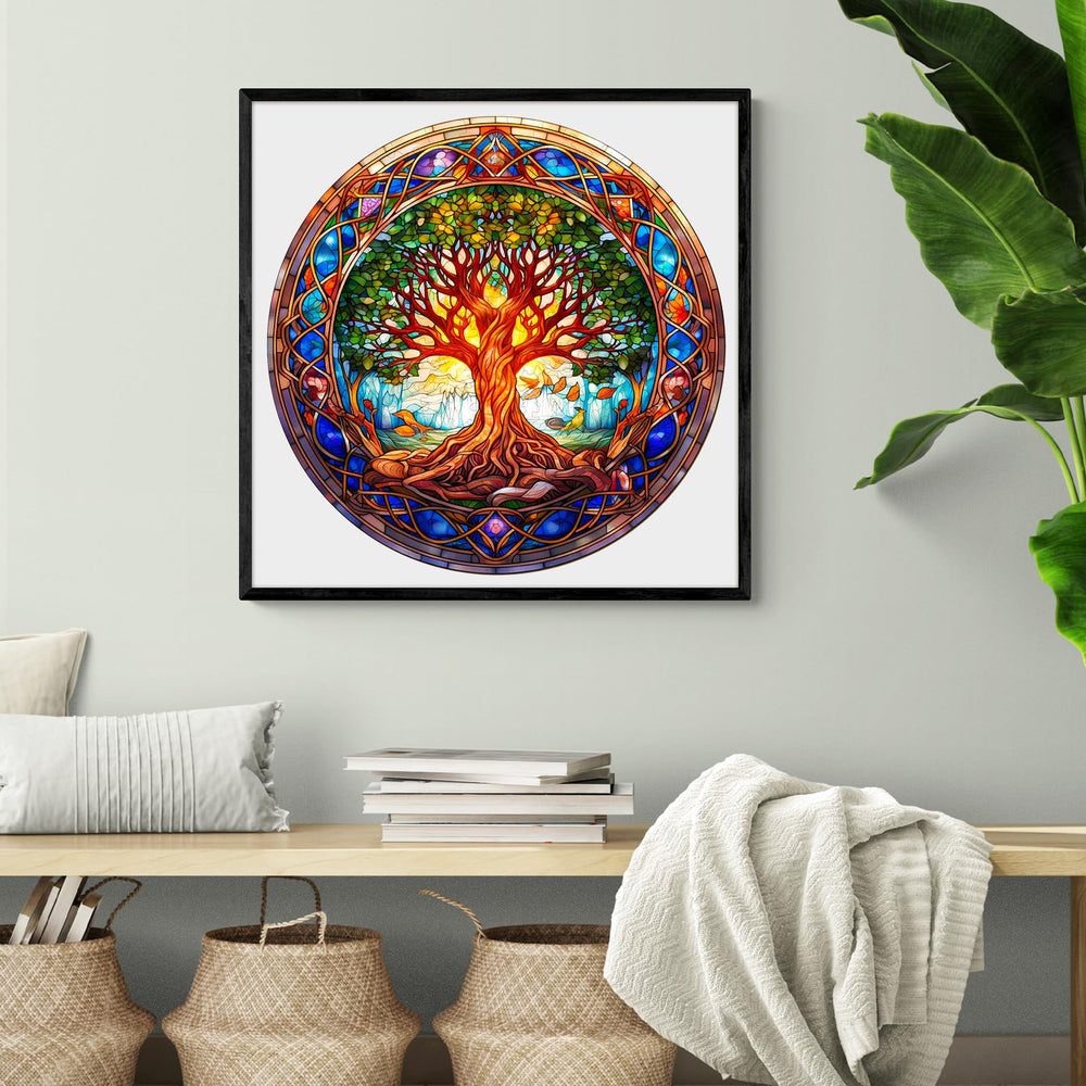 Aeekdook Tree of Life puzzle in progress on table.