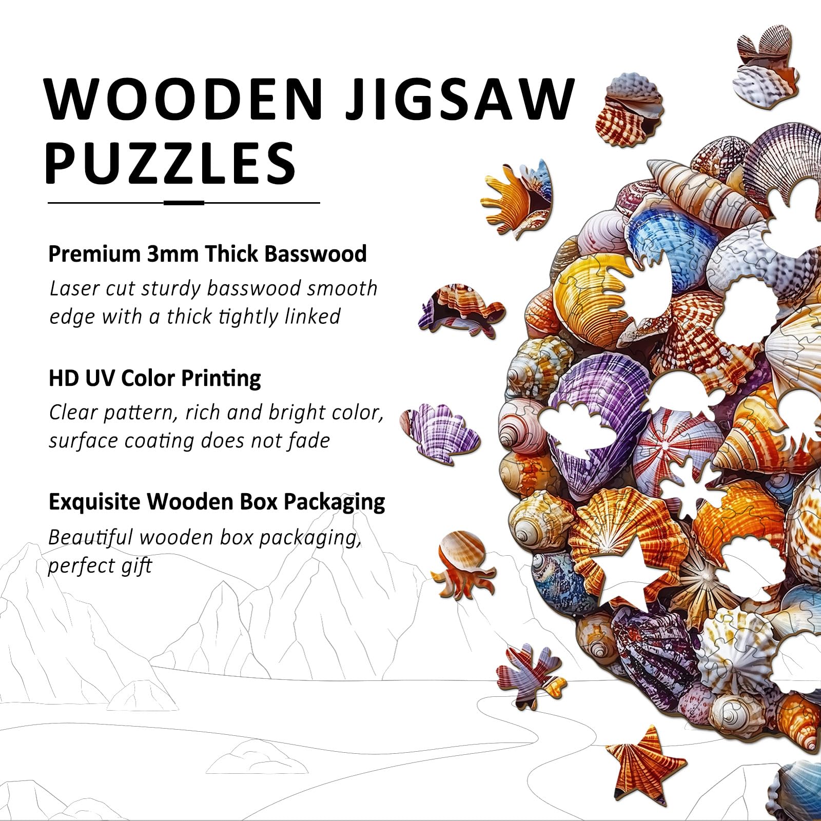 Aeekdook unique pieces include plants, flowers, animals for varied puzzles