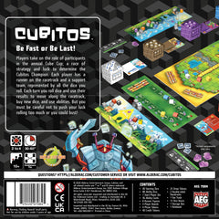 AEG Cubitos cube cup track setup showing race path and components.
