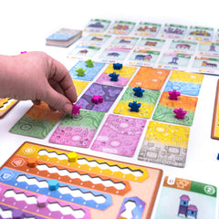 AEG Propolis bee city tiles show evolving layouts during play.