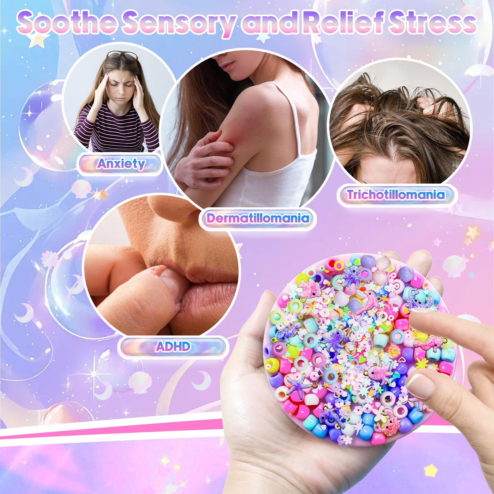aeloer ceramic beads closeup highlights premium texture for calmer tactile relief