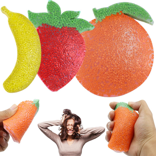 Aeloer banana top-view fruit picky pad for tactile relief.
