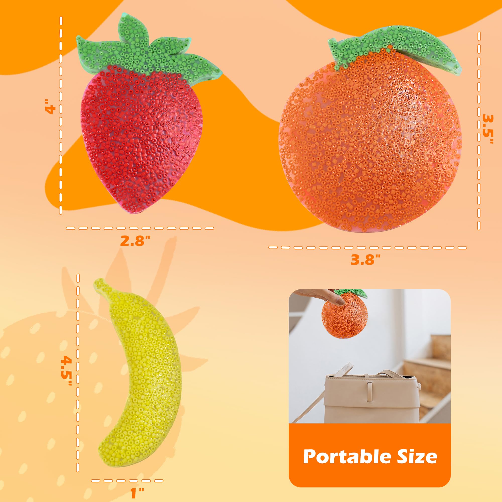 Aeloer orange closeup reveals pliable silicone textures for pressing.