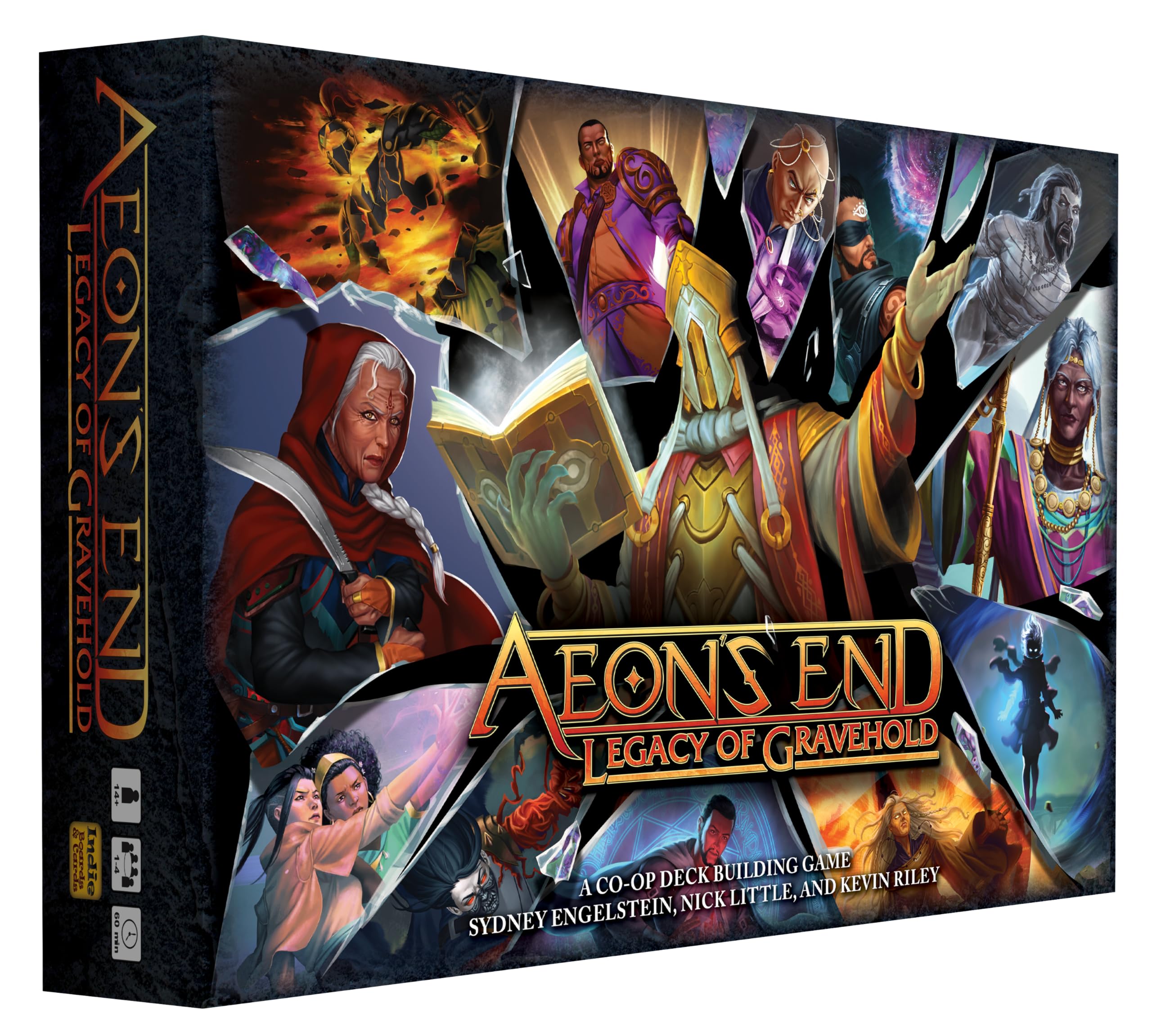 Indie Boards and Cards Aeon’s End Legacy Gravehold cover art invites cooperative fantasy play for 1-4 players