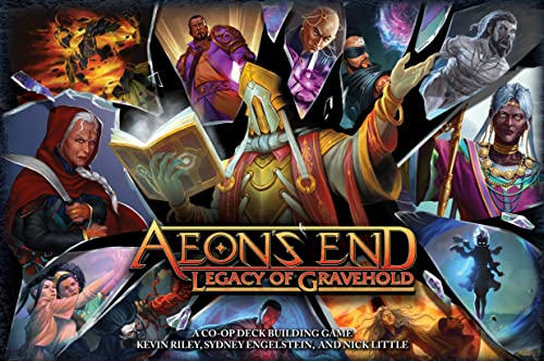 Indie Boards and Cards Aeon’s End Legacy Gravehold game board showcases cooperative setup for a session