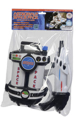 Molded space pack with hose enhances authentic space mission feel.