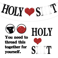 Vibrant party setup with glitter letters catching light