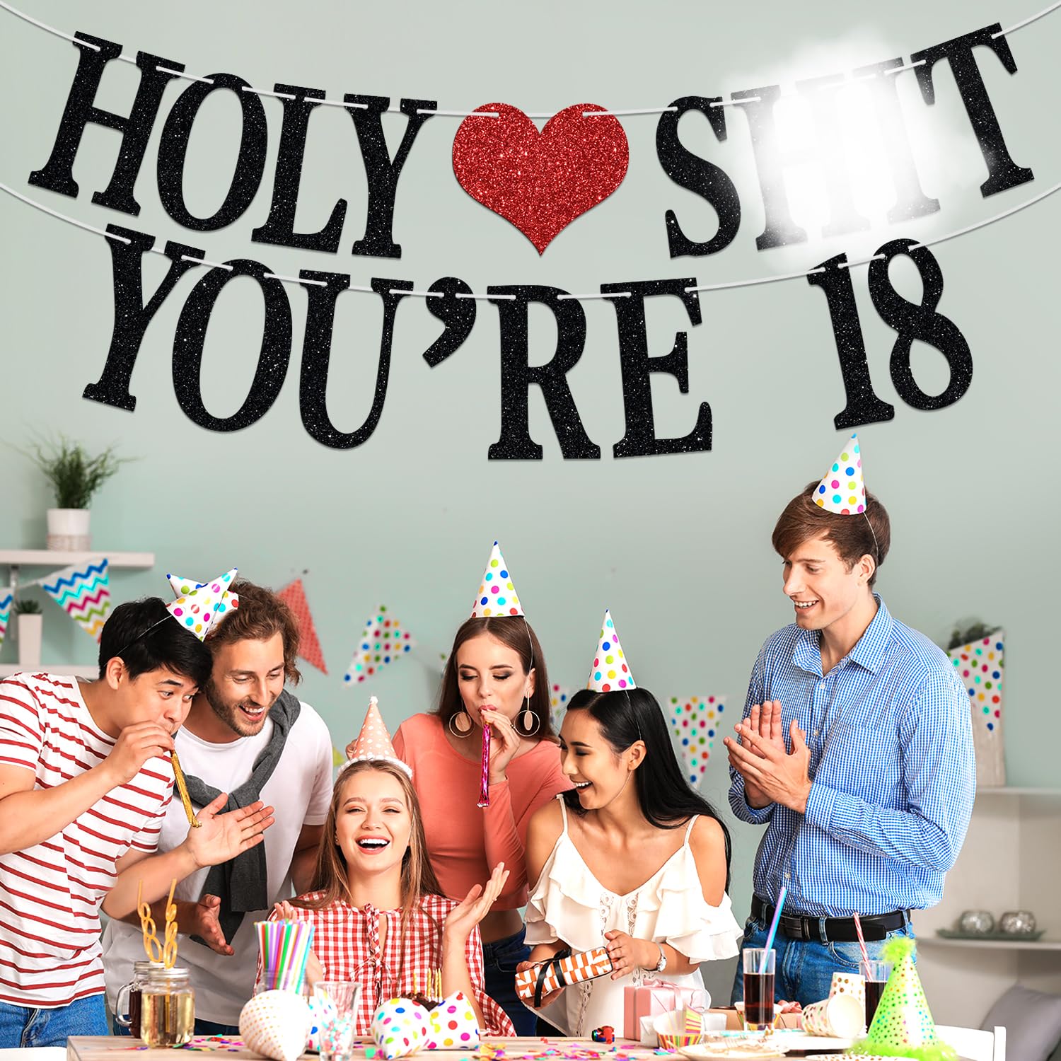 Aeryourtar Holy Youre 18 banner wall-hanging decor for room or hallway