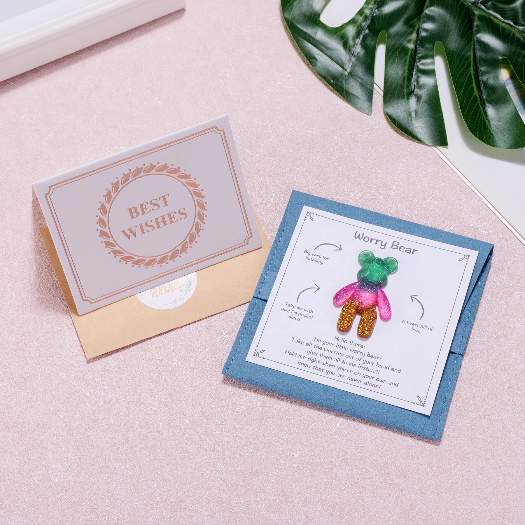 Aesnefe Pocket Bear Hug on desk, reminding you of care during study