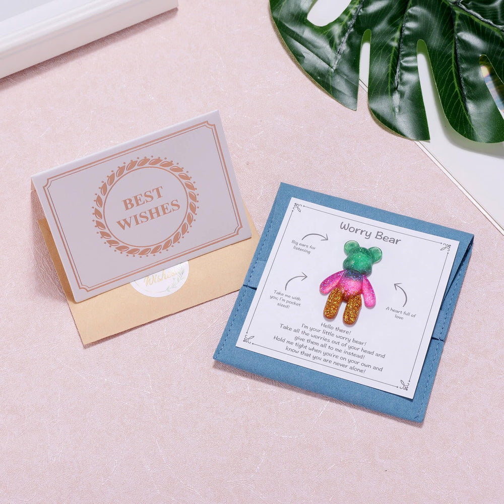 Aesnefe Pocket Bear Hug on desk, reminding you of care during study