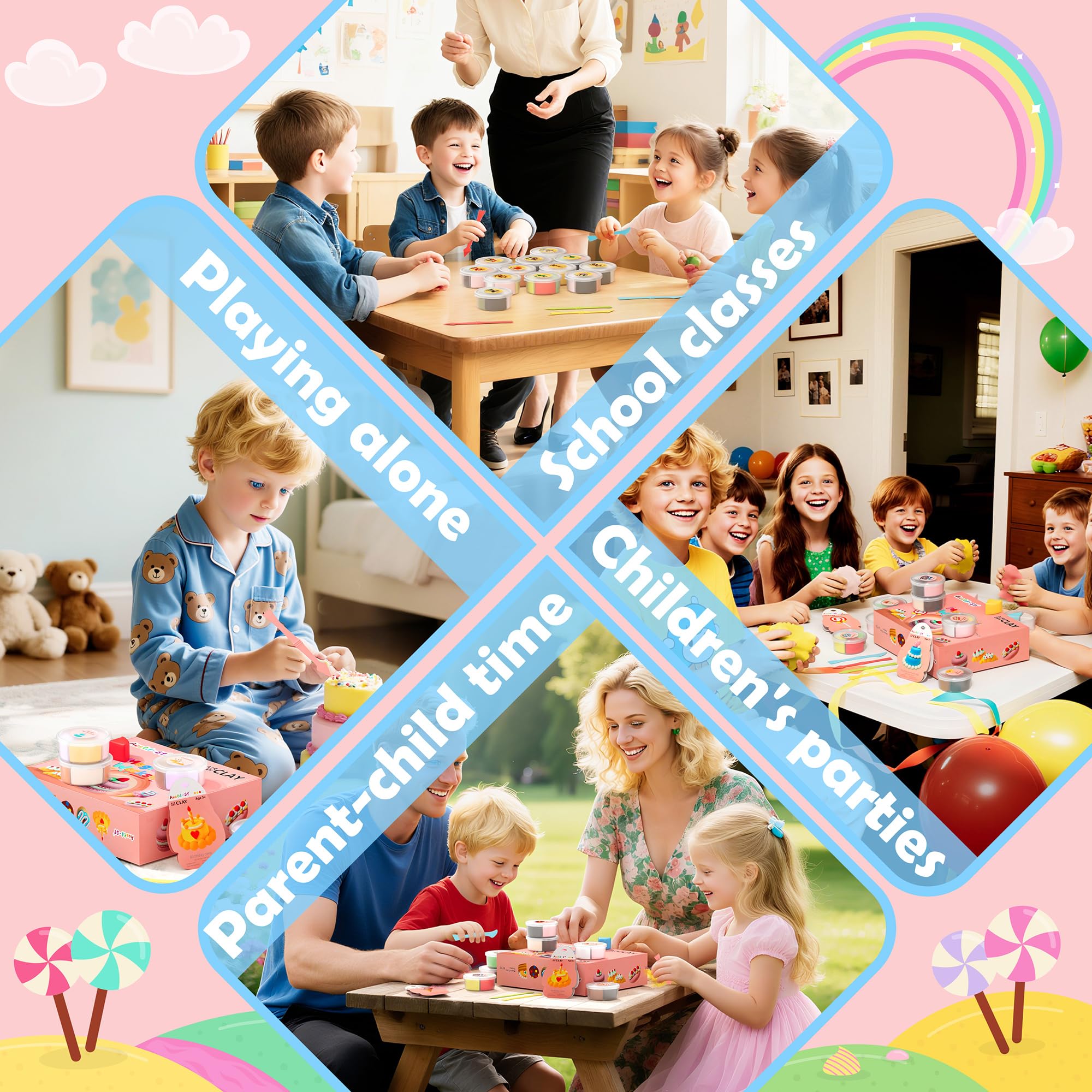Aestd-ST air dry clay dries naturally in 24 hours for keepsakes.