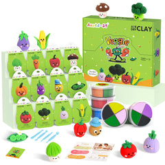 Aestd-ST air dry clay kit vegetable theme boxes for easy, mess-free creativity.