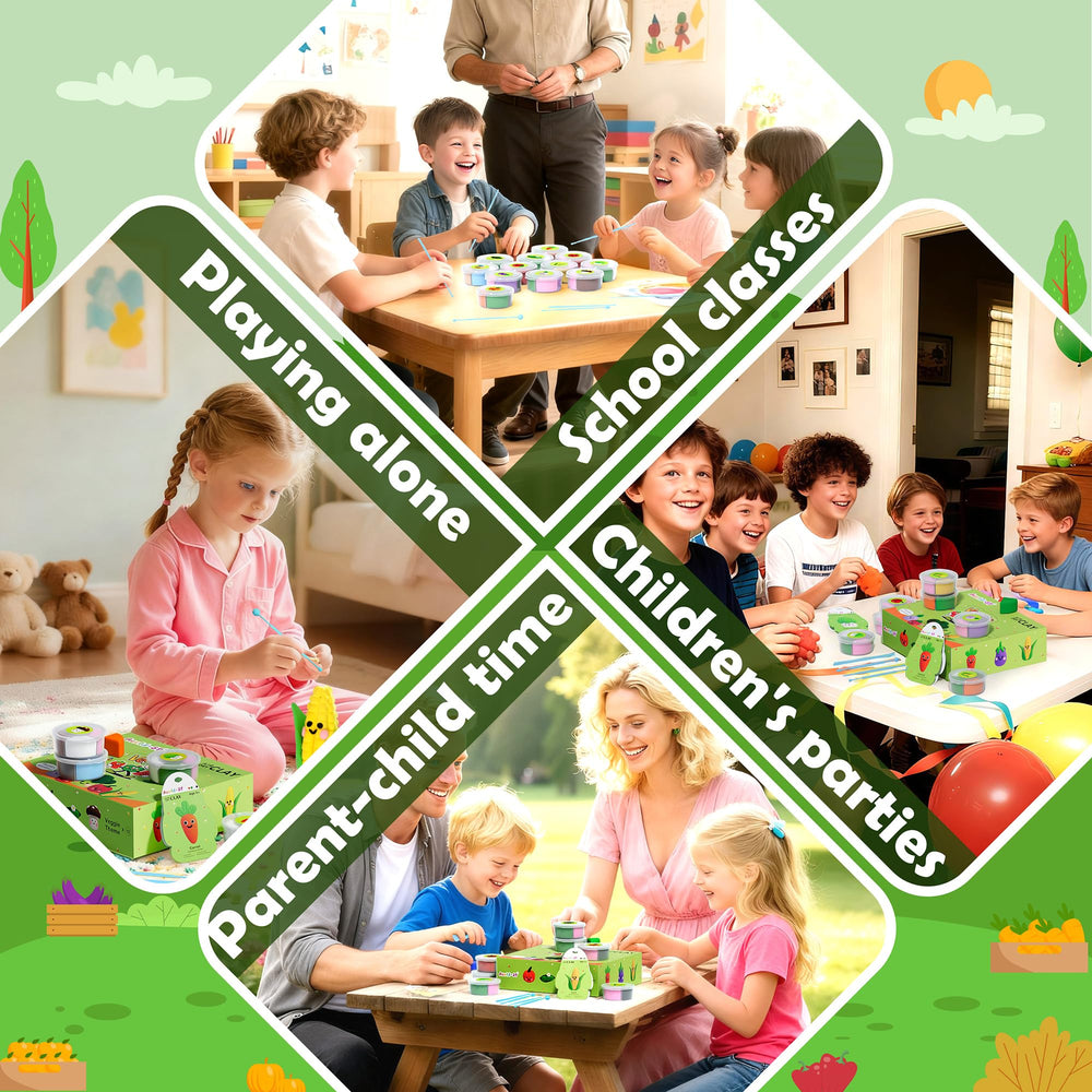 Aestd-ST gift packaging with vibrant vegetable designs for young creators.