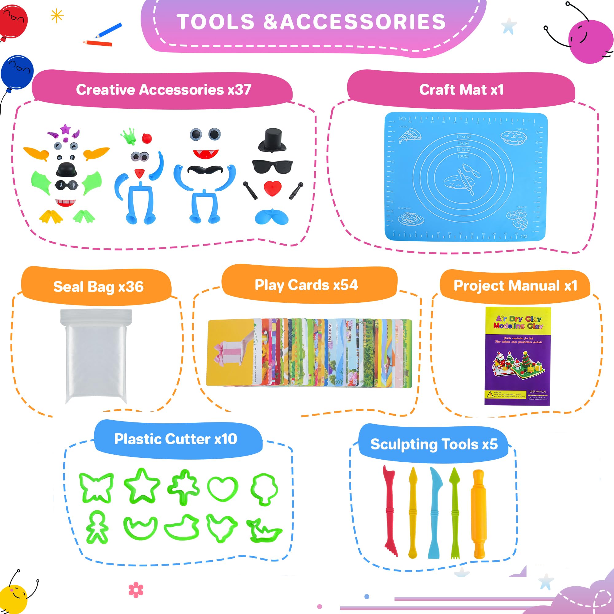 Aestd-ST sculpting tools set helps kids refine shapes and details.