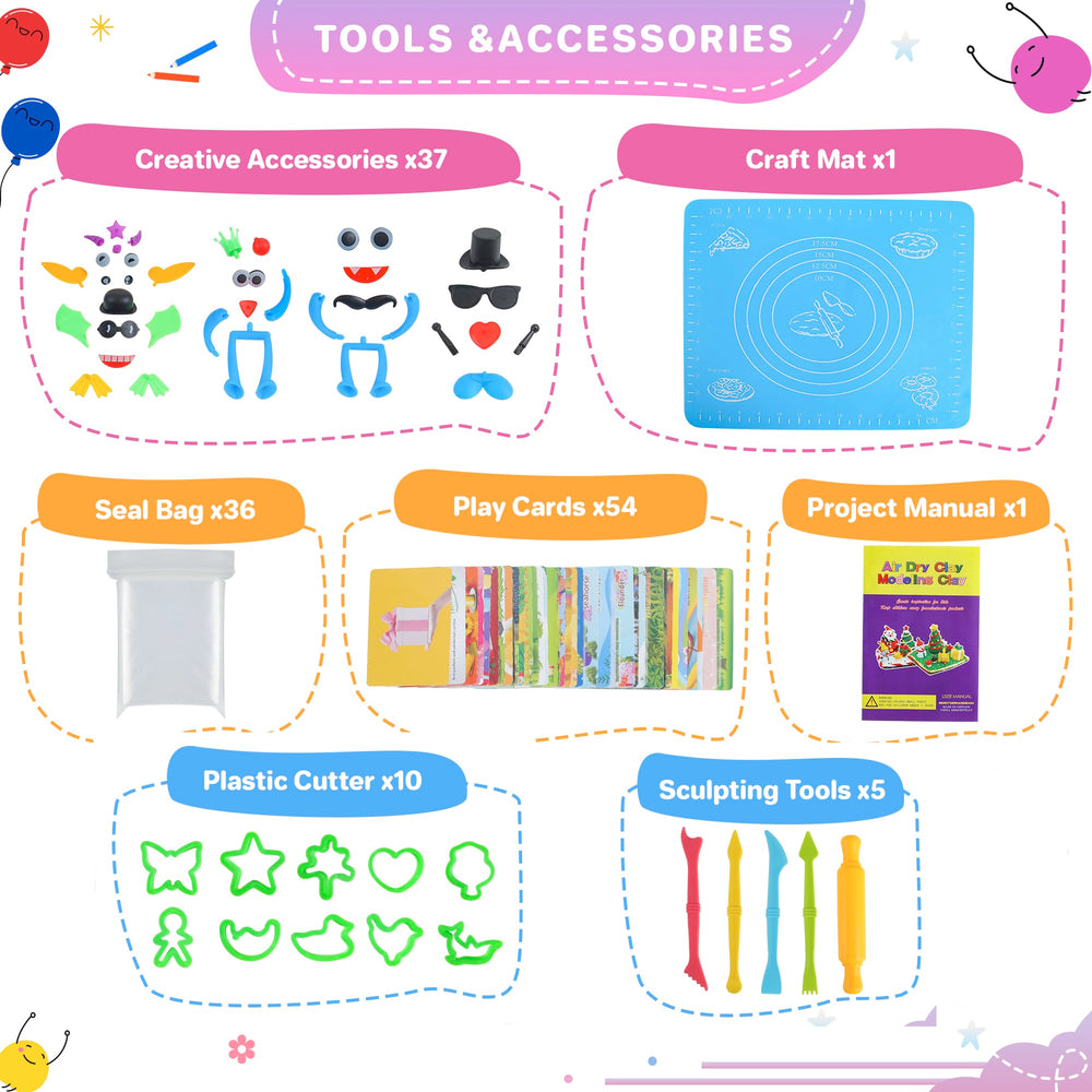 Aestd-ST sculpting tools set helps kids refine shapes and details.