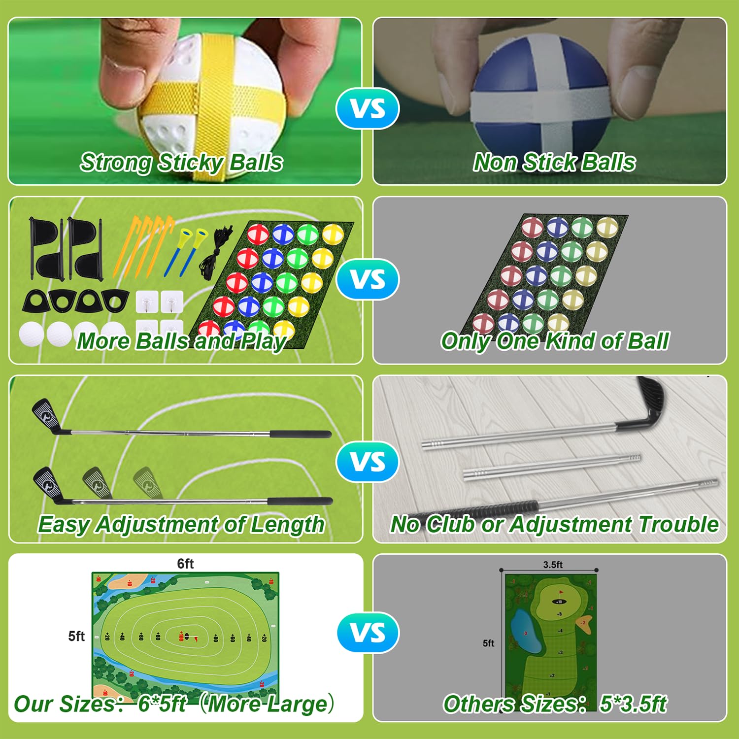 AETISY Golf Chipping Game simulated holes for realistic target practice