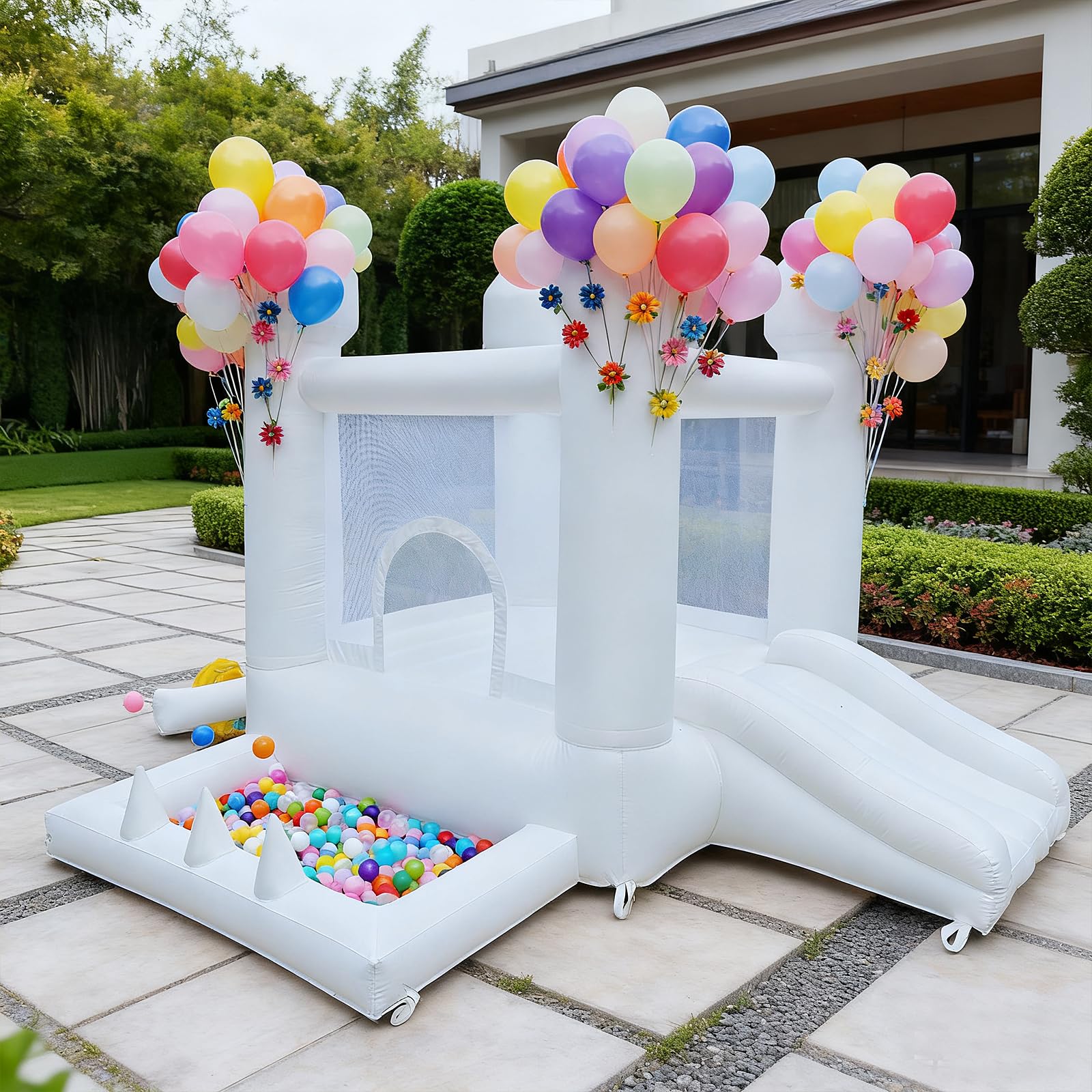 Aevumgz setup-friendly inflatable with a blower for quick play.
