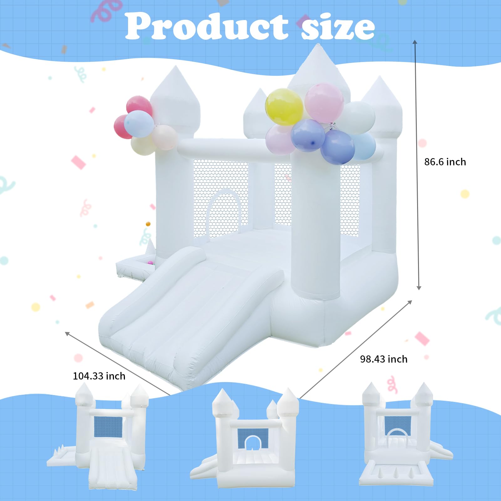 Aevumgz inflatable castle design fosters imaginative storytelling and pretend play.