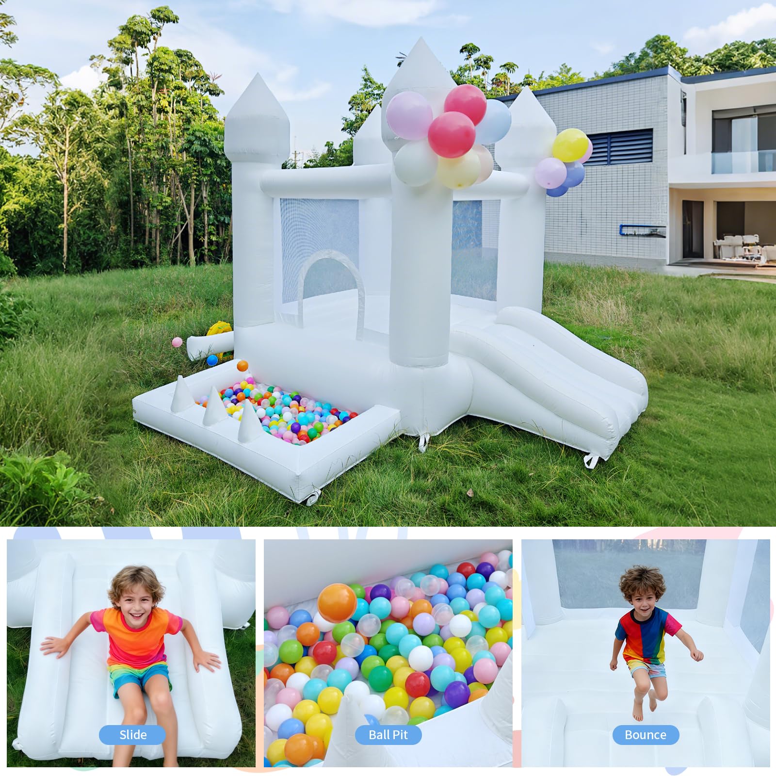 Aevumgz bounce house includes a storage bag for easy transport and storage.