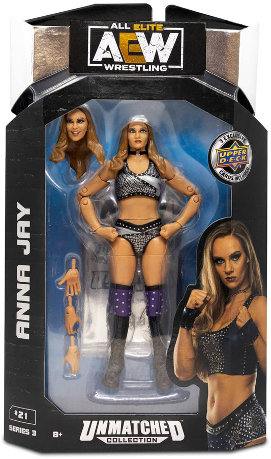 AEW Anna Jay Unmatched Series 3 action figure with poseable joints for dynamic display