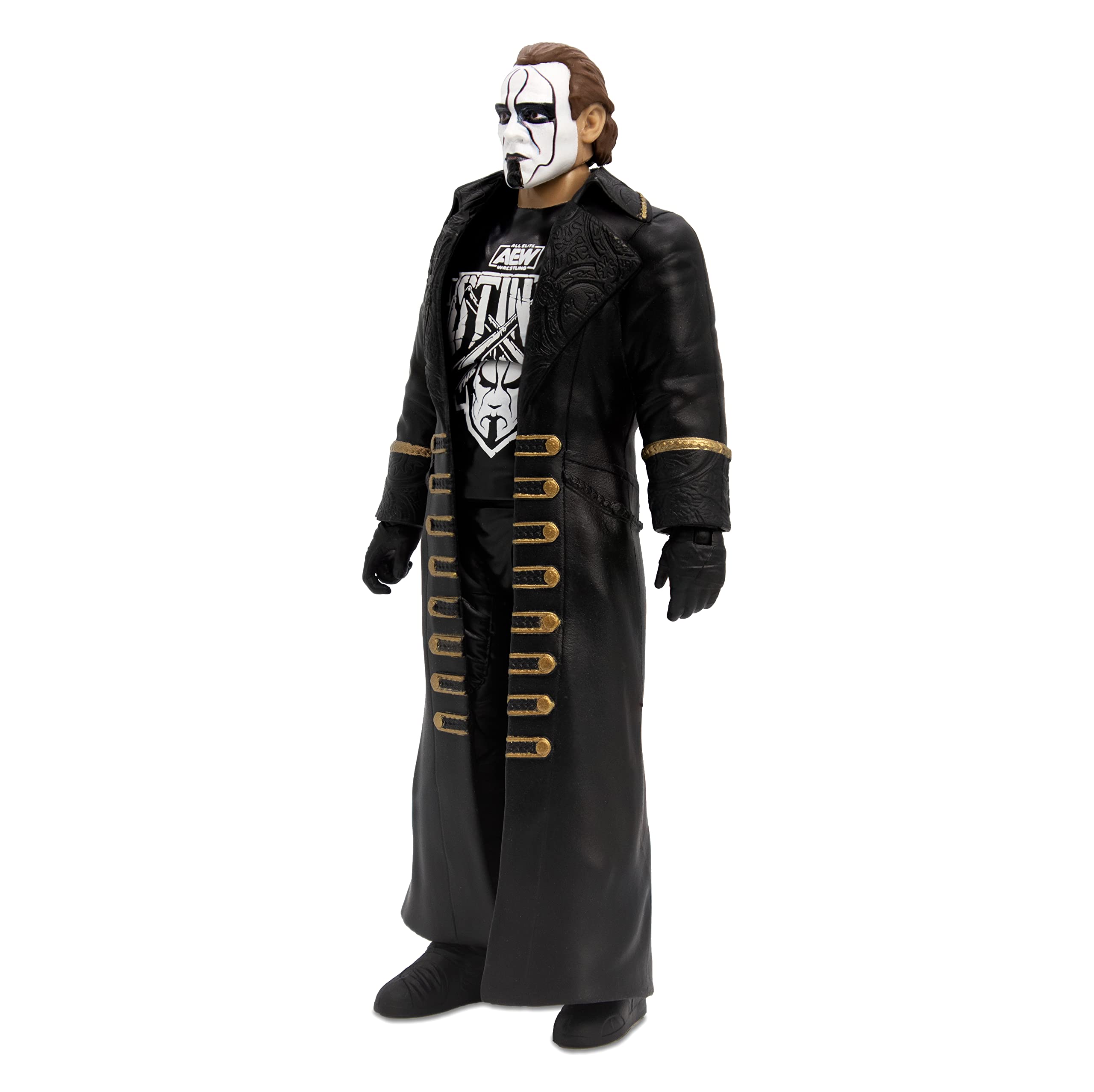 AEW Sting 6-inch figure with detailed articulation for dynamic stances.