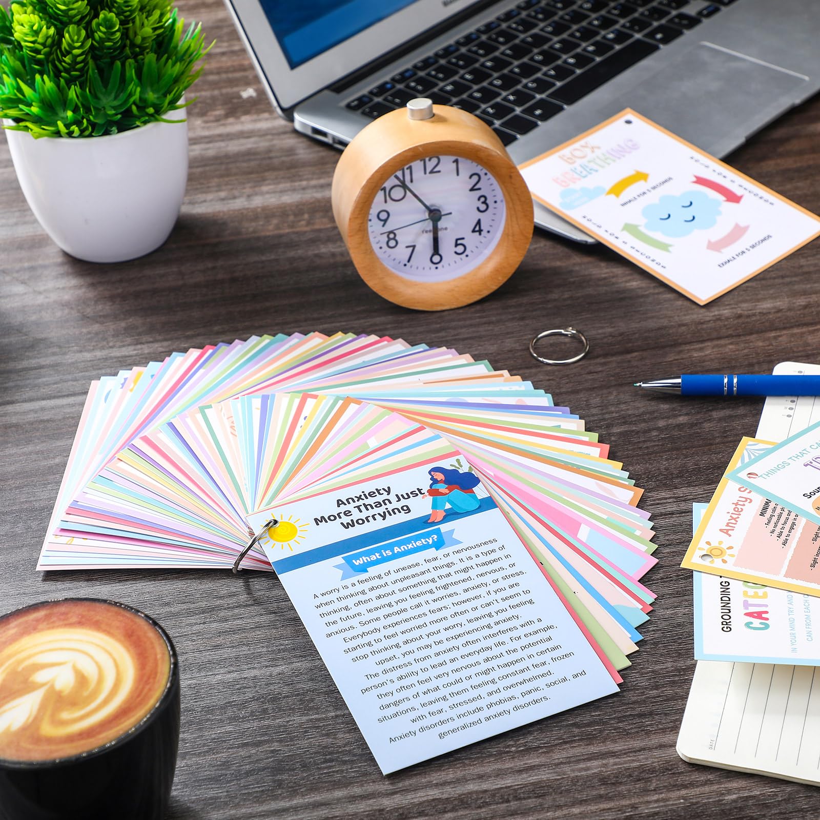 Affrolling coping cards displayed in a fan layout for quick viewing