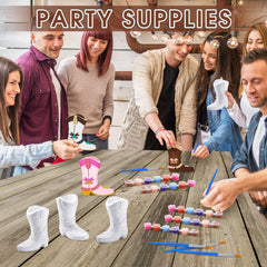 Affrolling cowboy boot vase display—desks and shelves become stylish craft highlights