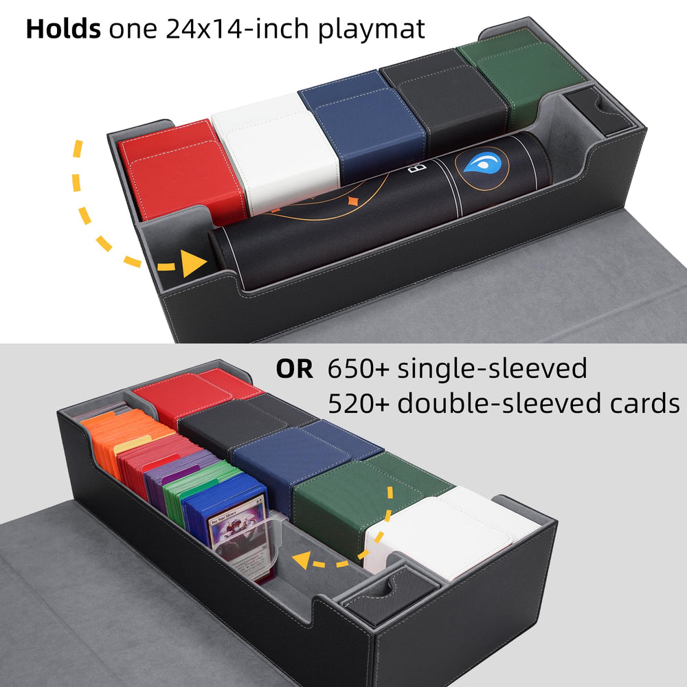 AFIING card supporter keeping cards upright and protected inside the box