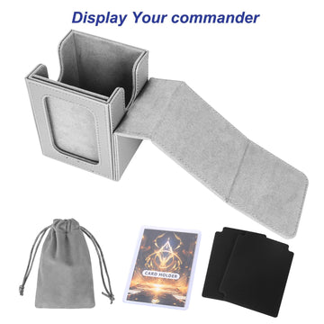 AFIING MTG deck box with dice bag and token storage for quick game setup.