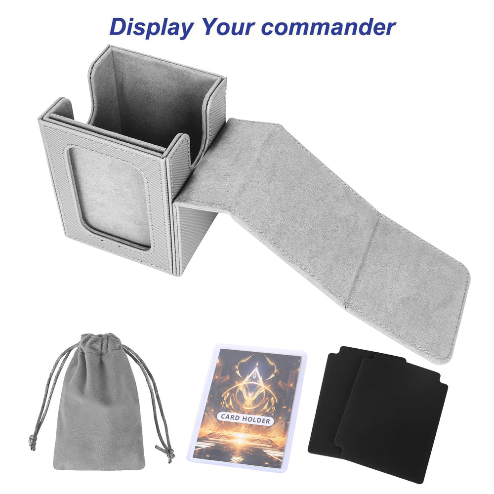 AFIING MTG deck box with dice bag and token storage for quick game setup.